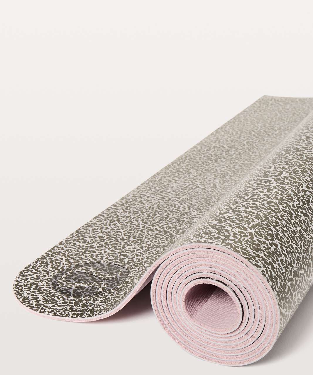 Lululemon The Reversible Mat 3mm - Crackled Starlight Black / Porcelain Pink  - lulu fanatics