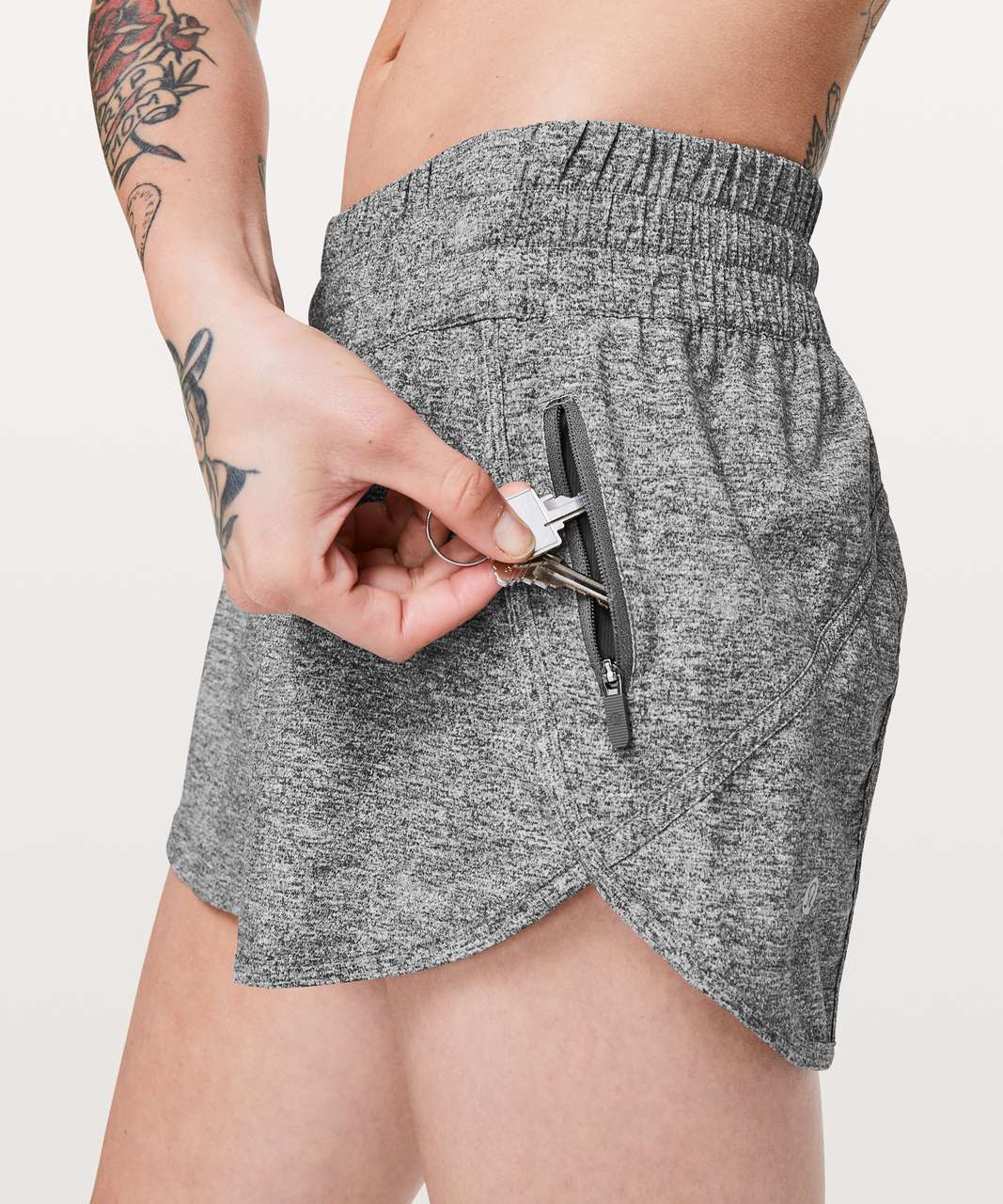 Lululemon Tracker Short V *4" - Heathered Black