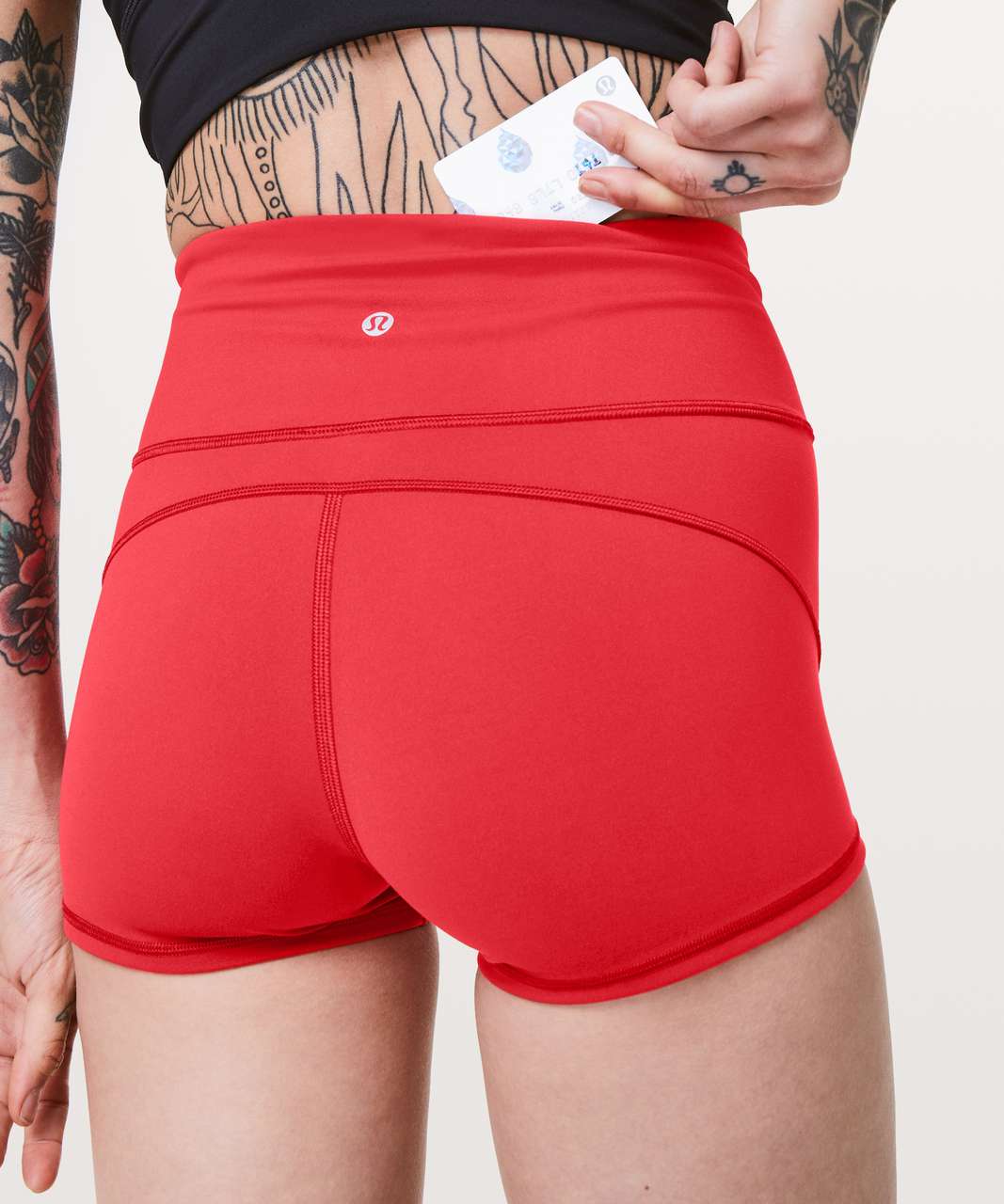 Lululemon Hotty Hot II Short 2.5 Regular Dark Red Run Train