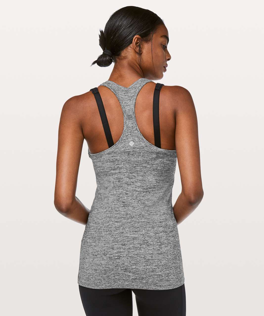 Lululemon Cool Racerback Heathered Gray/Black Tank Top