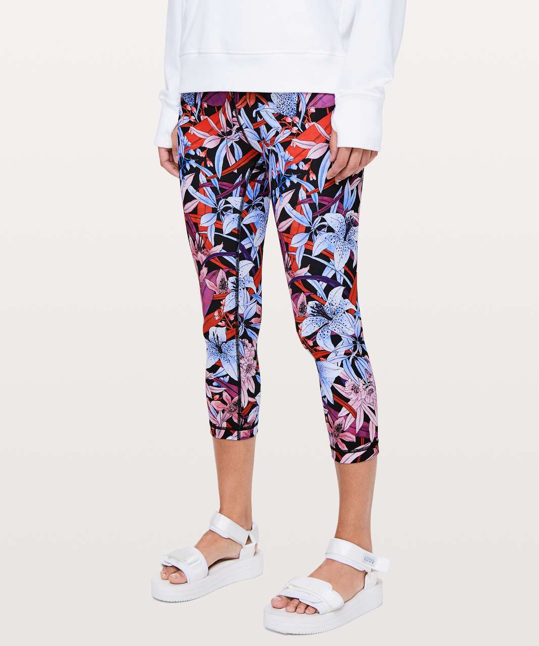 Lululemon Wunder Under Crop (Hi-Rise) *Full-On Luxtreme 21" - Lush Lillies Multi