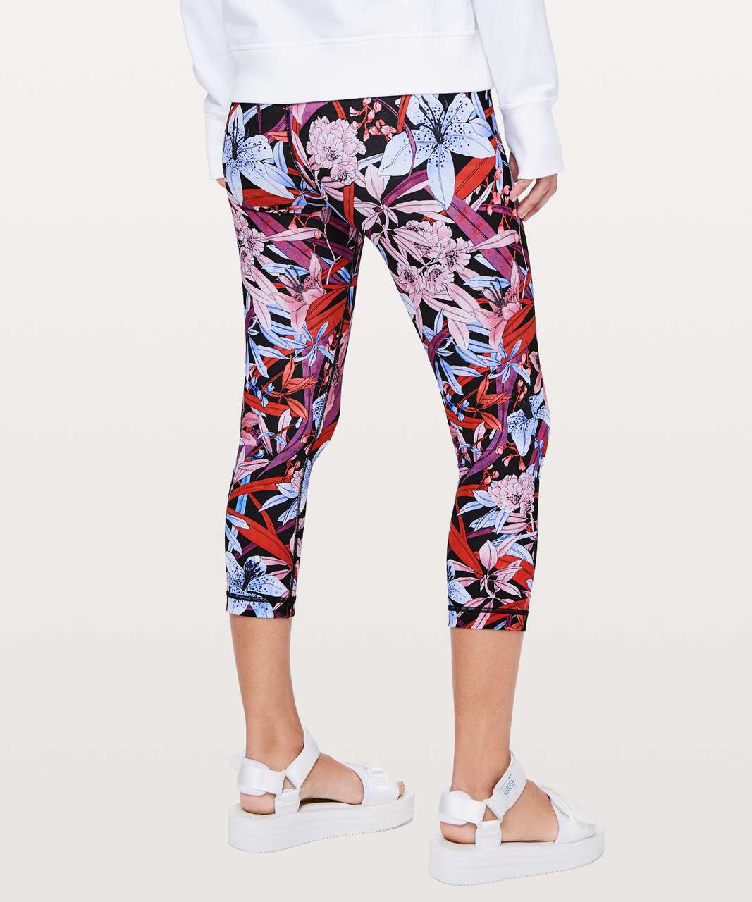 Lululemon Wunder Under Crop (Hi-Rise) *Full-On Luxtreme 21 - Lush Lillies  Multi - lulu fanatics