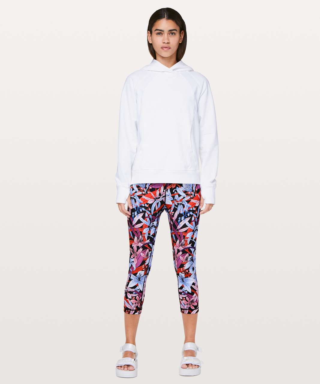 Lululemon Wunder Under Crop (Hi-Rise) *Full-On Luxtreme 21 - Lush Lillies  Multi - lulu fanatics