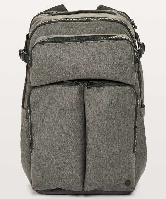 Lululemon Assert Backpack 2.0 24L - Heathered Black / Rhino Grey