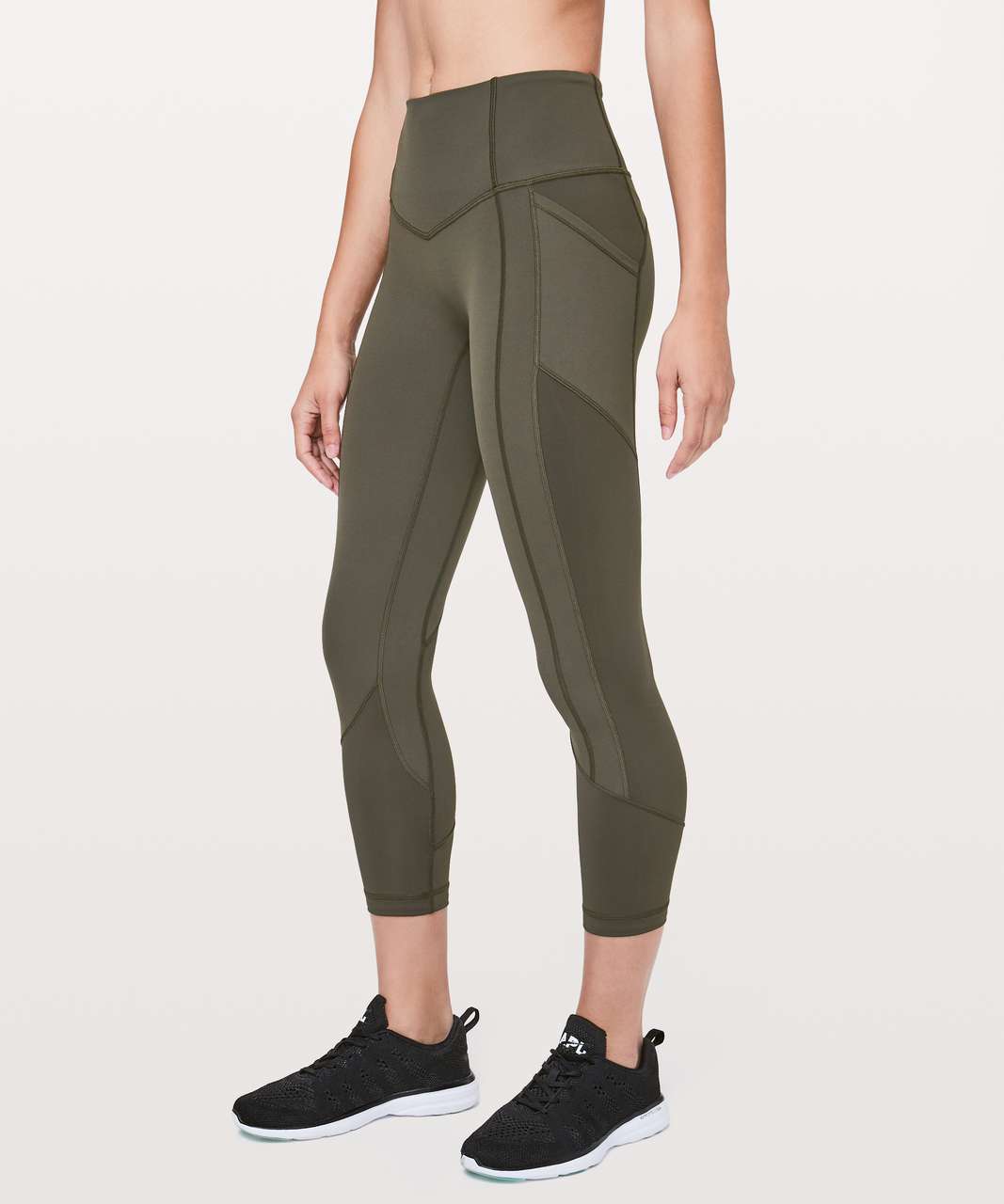 Lululemon All The Right Places Crop II *23 - Dark Olive - lulu