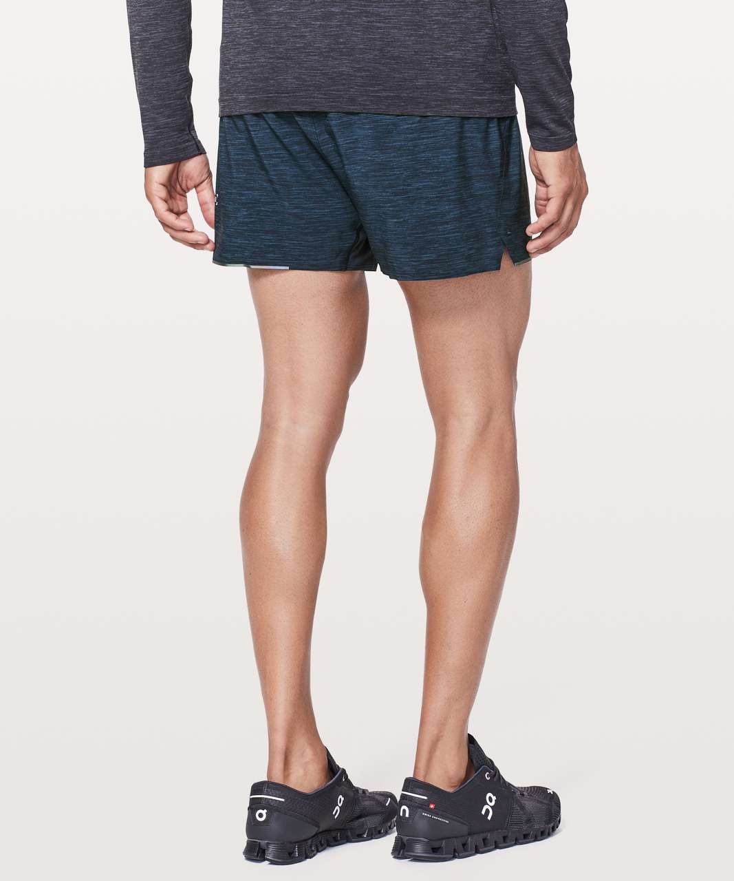 lululemon Surge Short 6 - Heather Allover Iron Blue True Navy, undefined