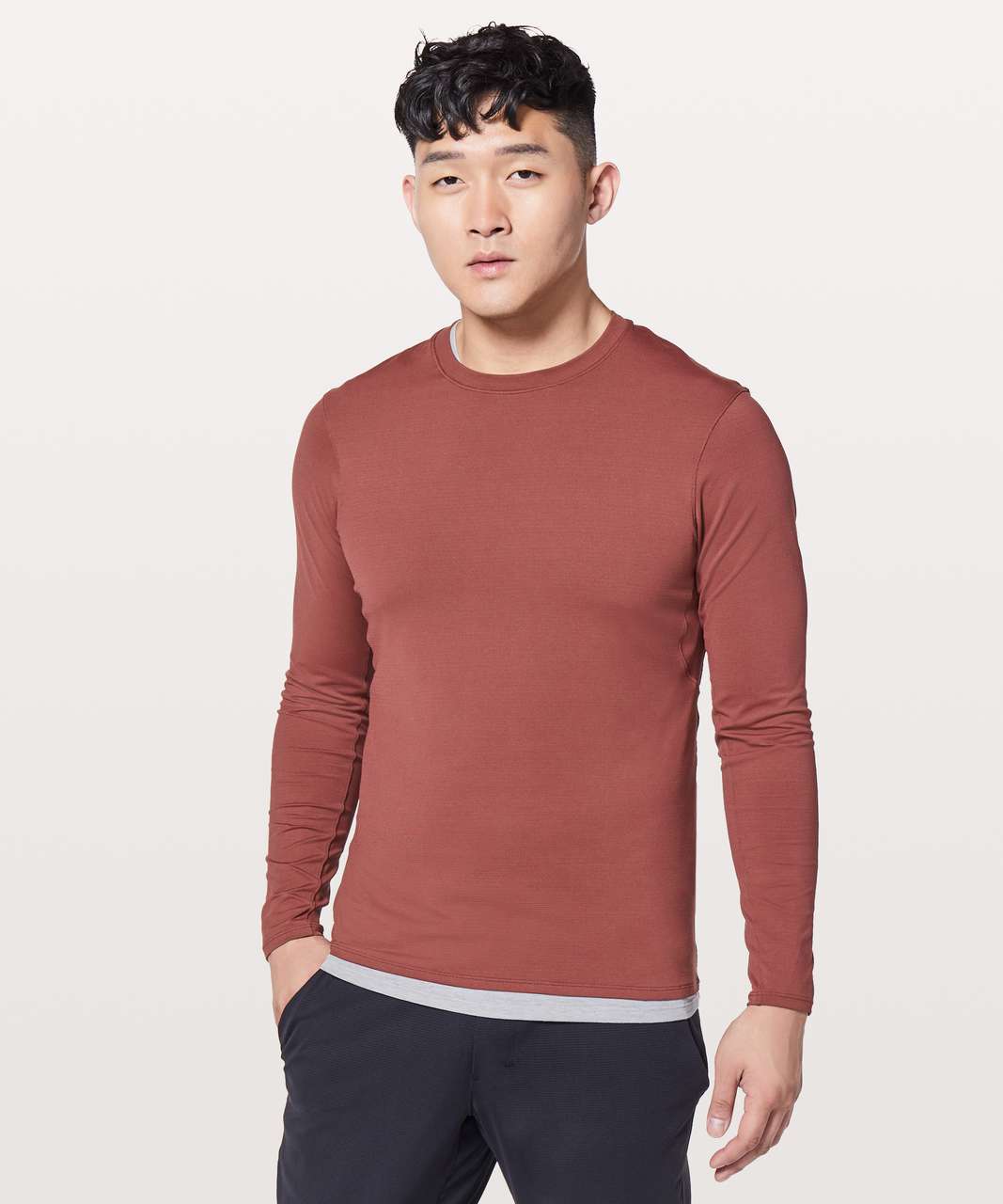 Lululemon Drysense Mesh Long Sleeve - Smoky Red