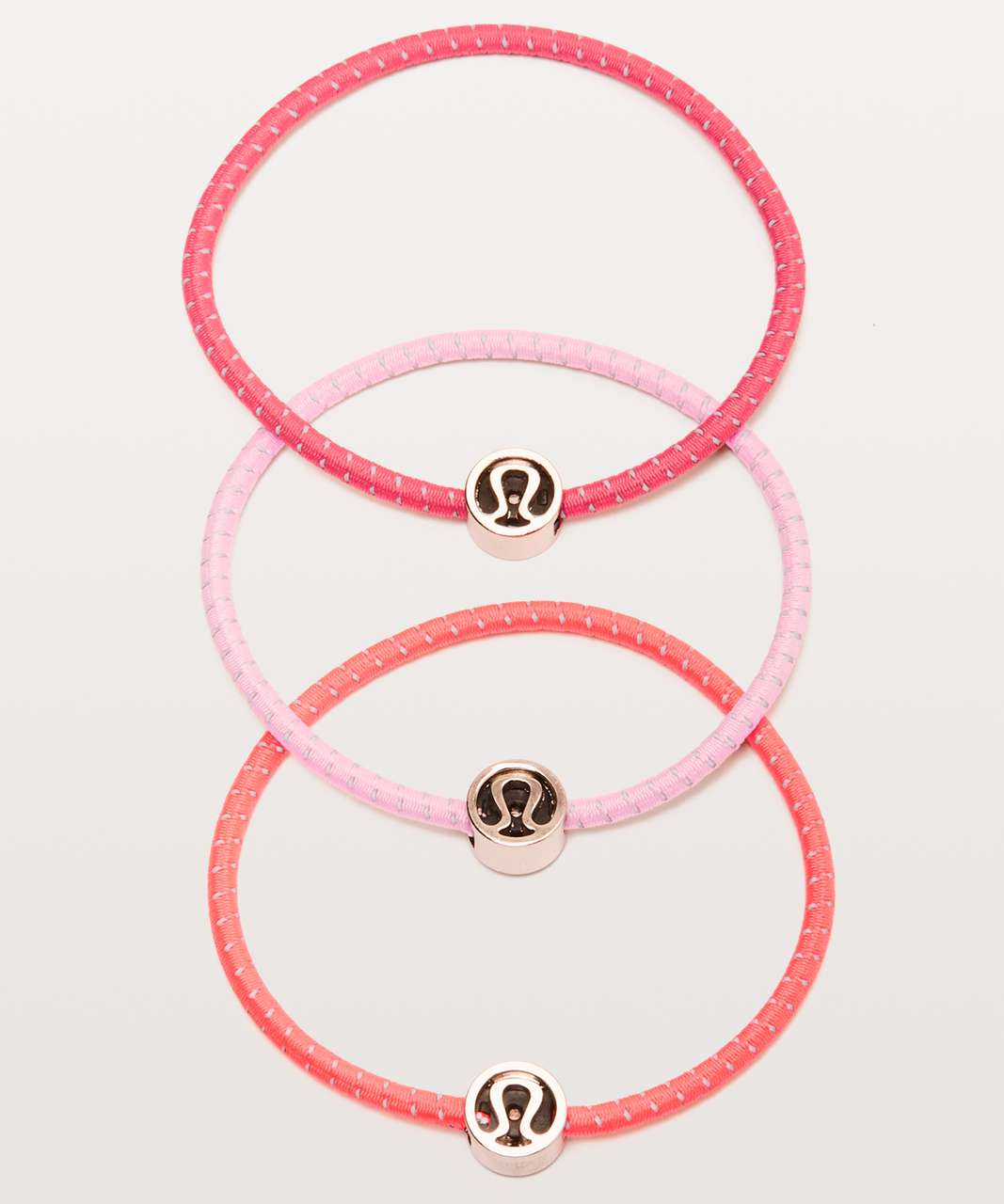 Lululemon Glow On Hair Ties - Dust Coral / Dusty Pink / Grapefruit