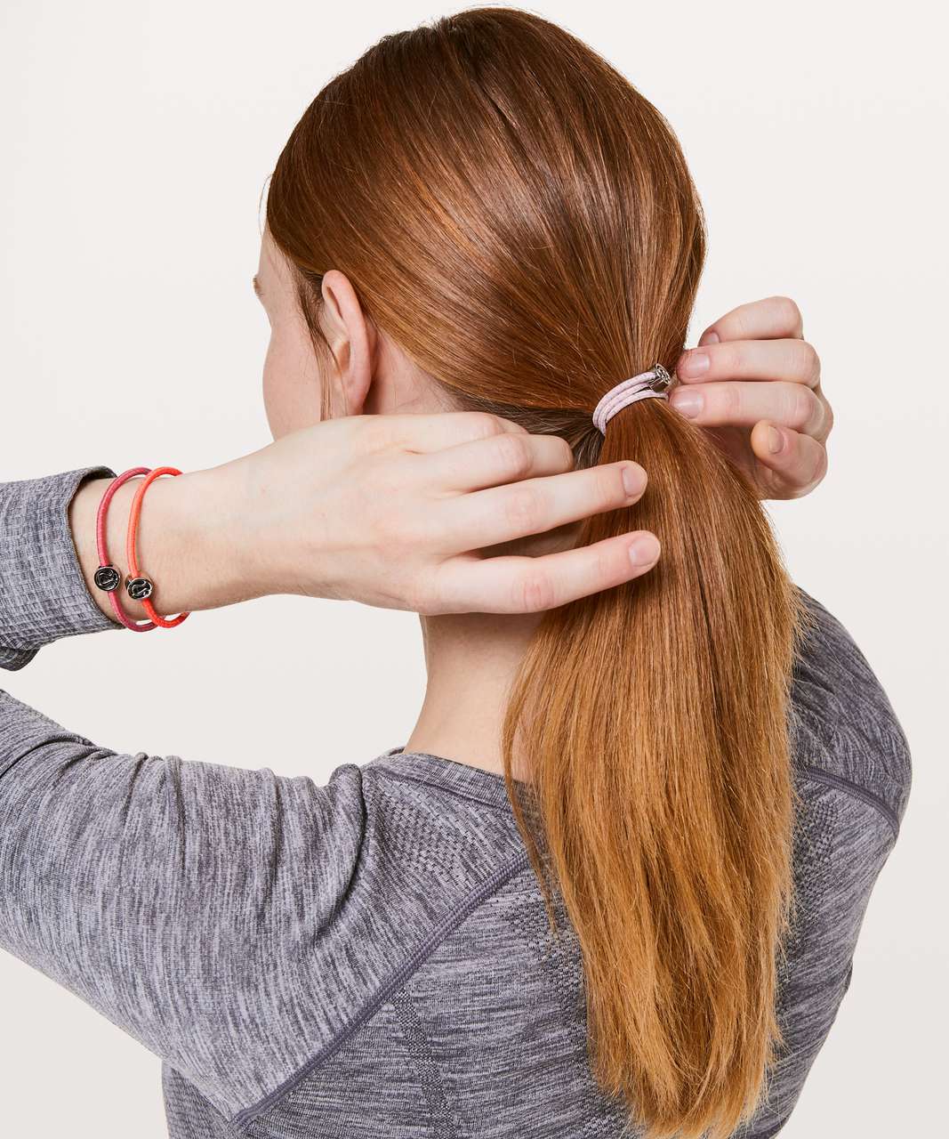 Lululemon Glow On Hair Ties - Dust Coral / Dusty Pink / Grapefruit