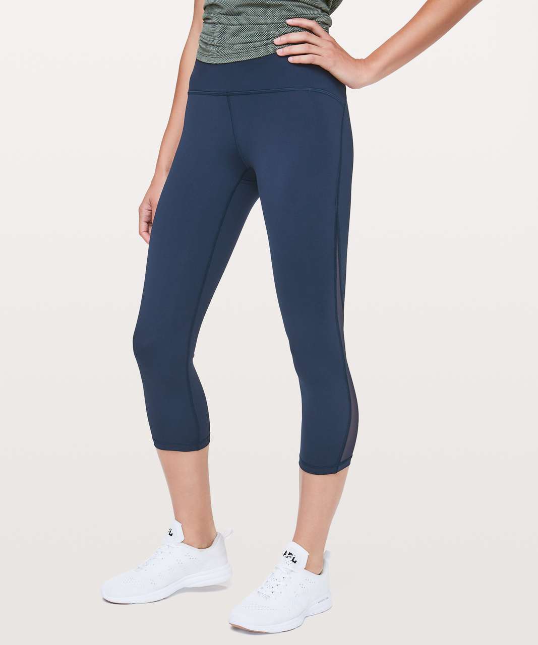 Lululemon Wunder Train High-Rise Crop 21 - Smoked Spruce - lulu fanatics