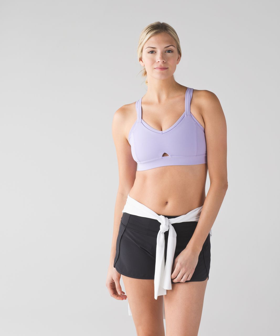 Lululemon Sports Bra 4 Purple Lavender Light Strides A/B Cup Performance  Gym Run