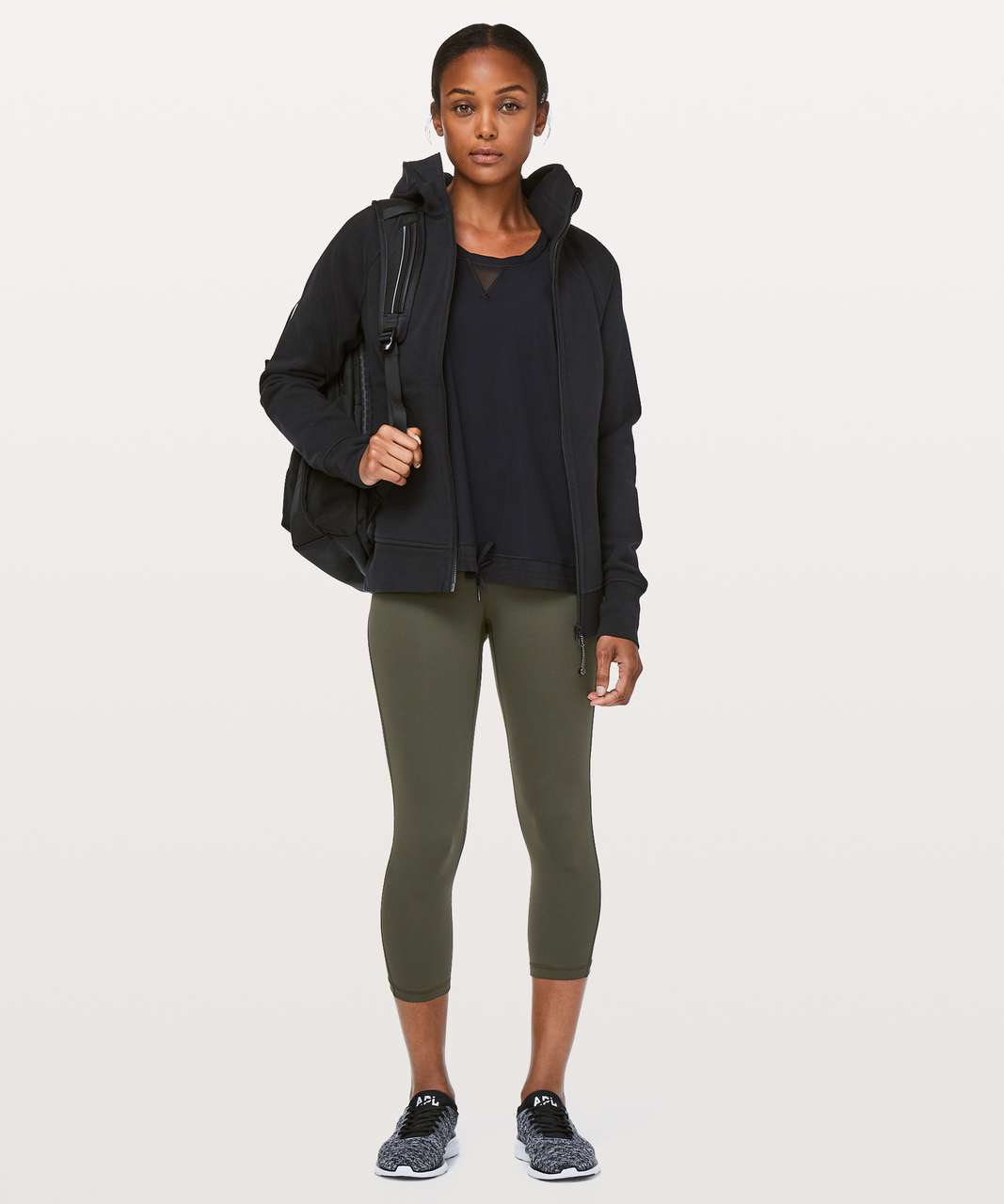 Lululemon Train Times Crop *21" - Dark Olive