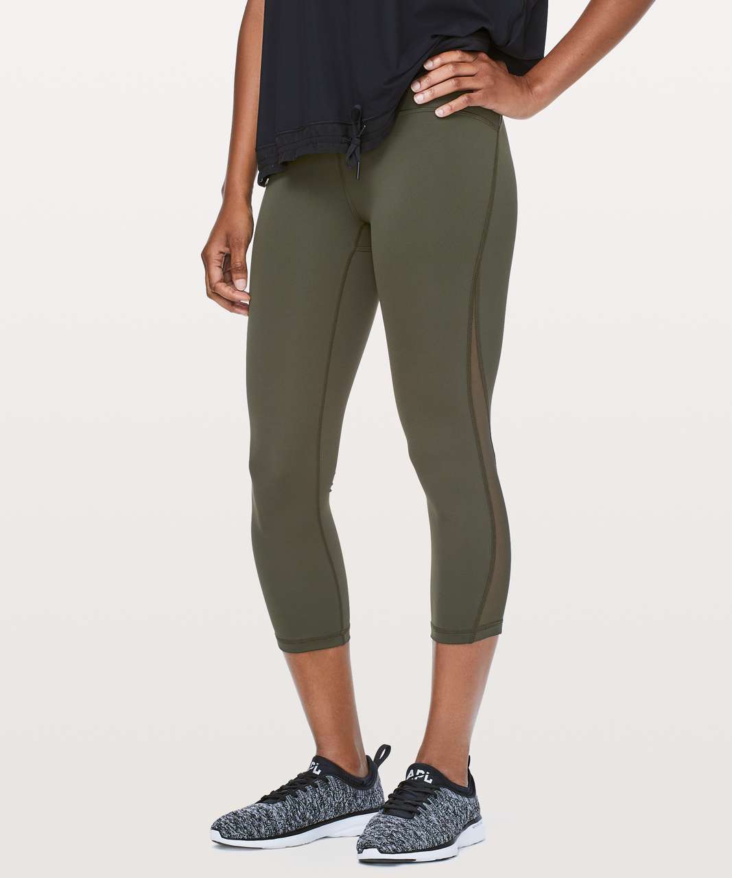 Lululemon Hit It 21' Crop - Heathered Black - lulu fanatics