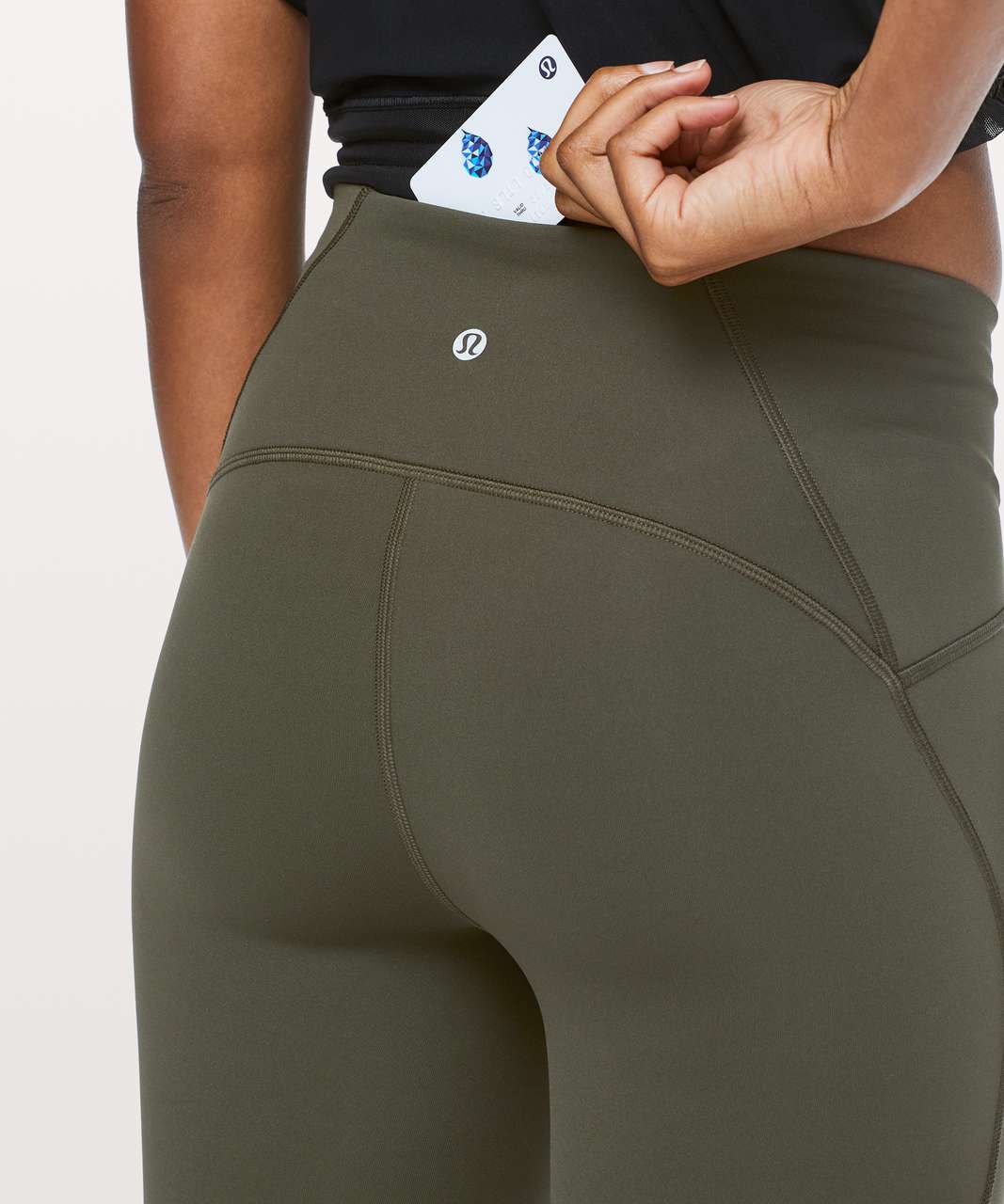 Lululemon Train Times Crop *21" - Dark Olive