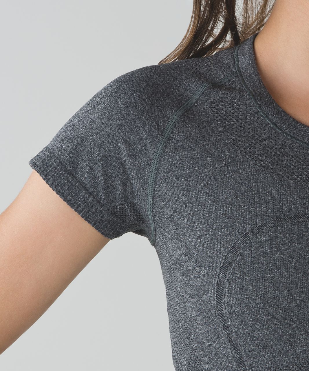 Lululemon Swiftly Tech Short Sleeve Crew - Heathered Black