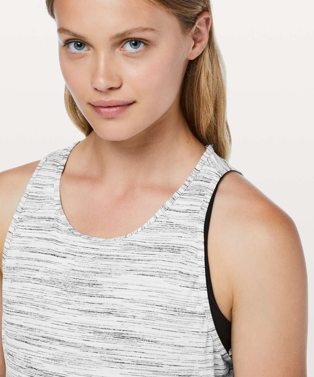 Lululemon Open Up Tank - Space Dye Camo White Silver Spoon