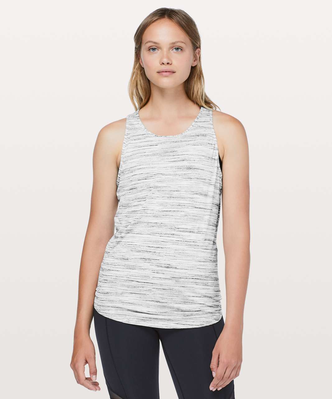 Lululemon Open Up Tank - Space Dye Camo White Silver Spoon