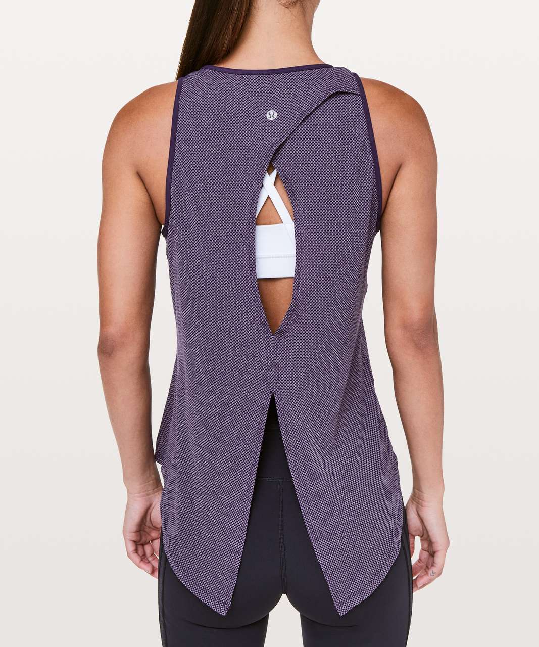 Lululemon Open Up Tank - Heathered Dark Court Purple / Dark Court Purple