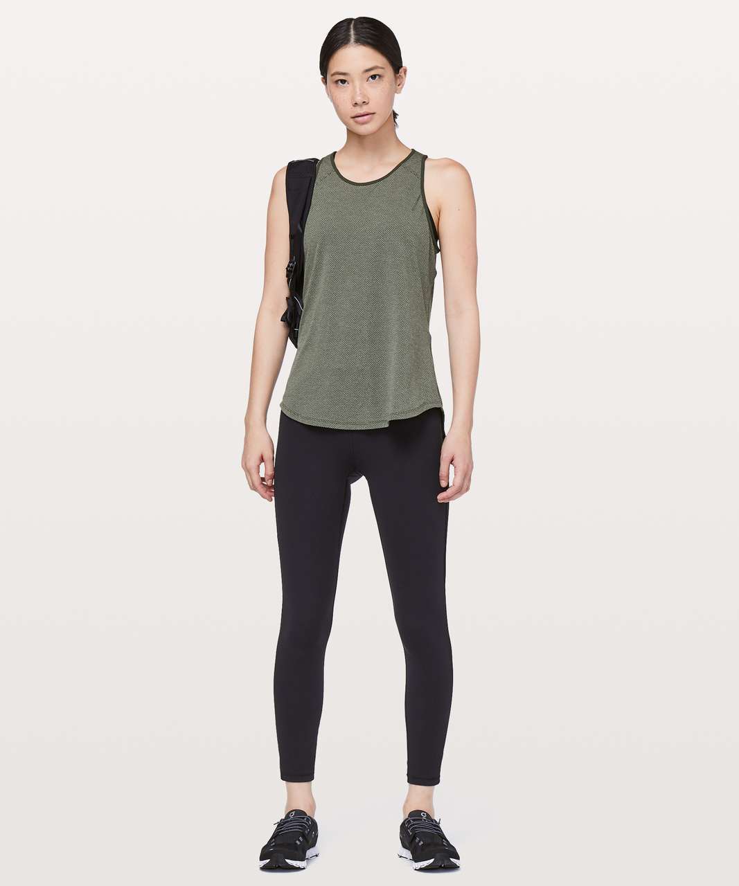 Lululemon Open Up Tank - Heathered Camo Green / Camo Green