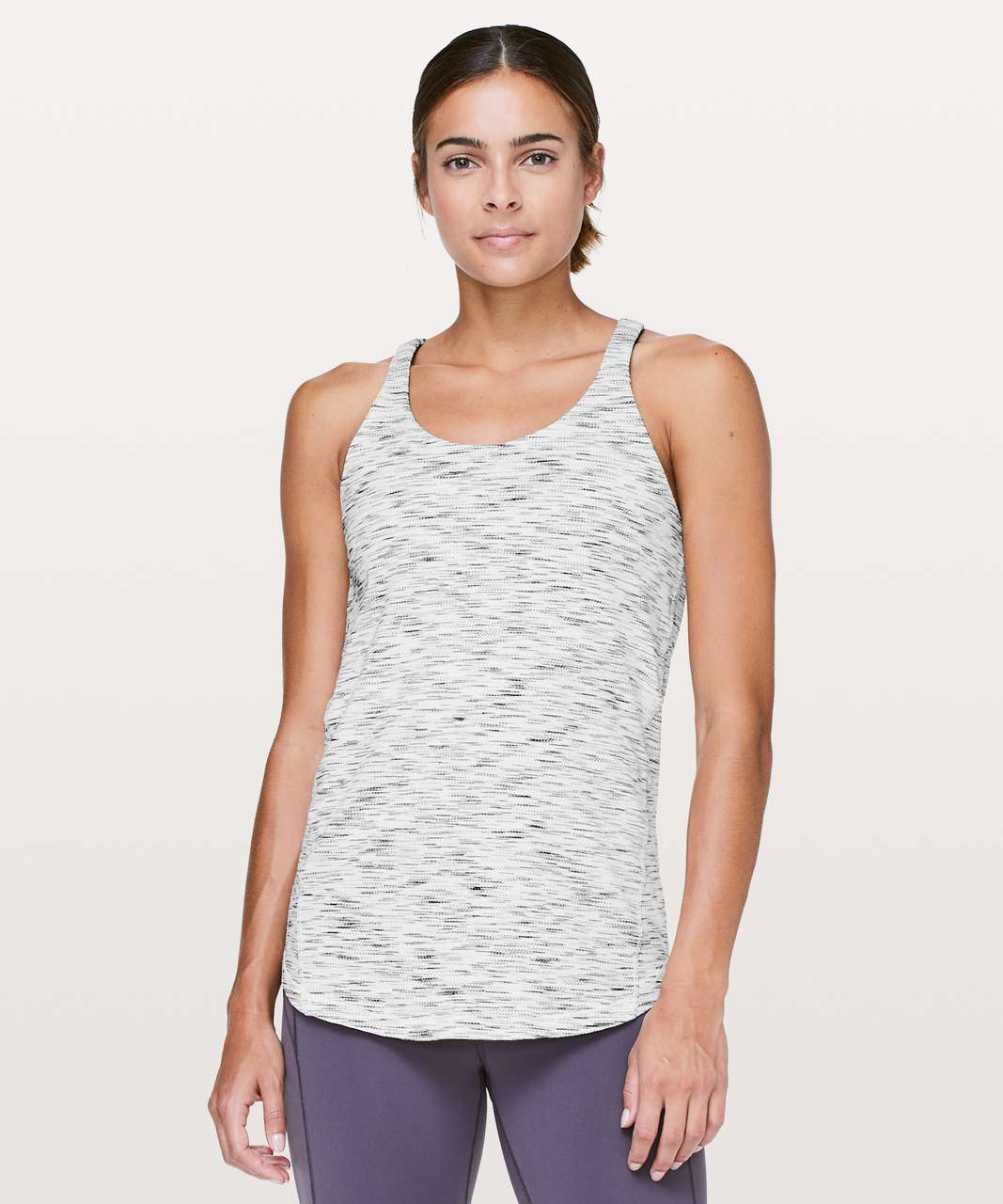 Lululemon Moment To Movement 2-In-1 Tank - Tiger Space Dye Black White / Moonphase