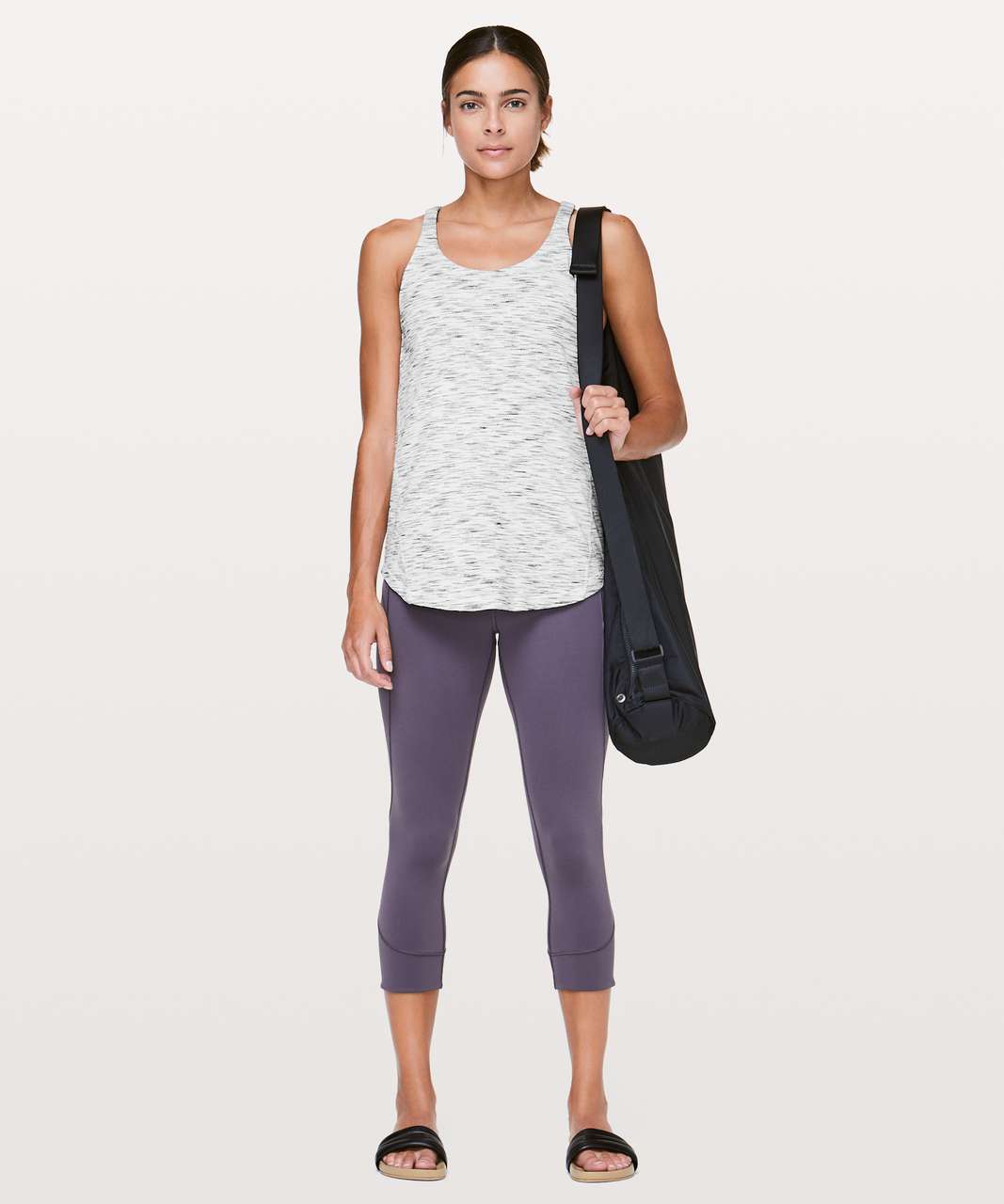 Lululemon Moment To Movement 2-In-1 Tank - Tiger Space Dye Black White / Moonphase