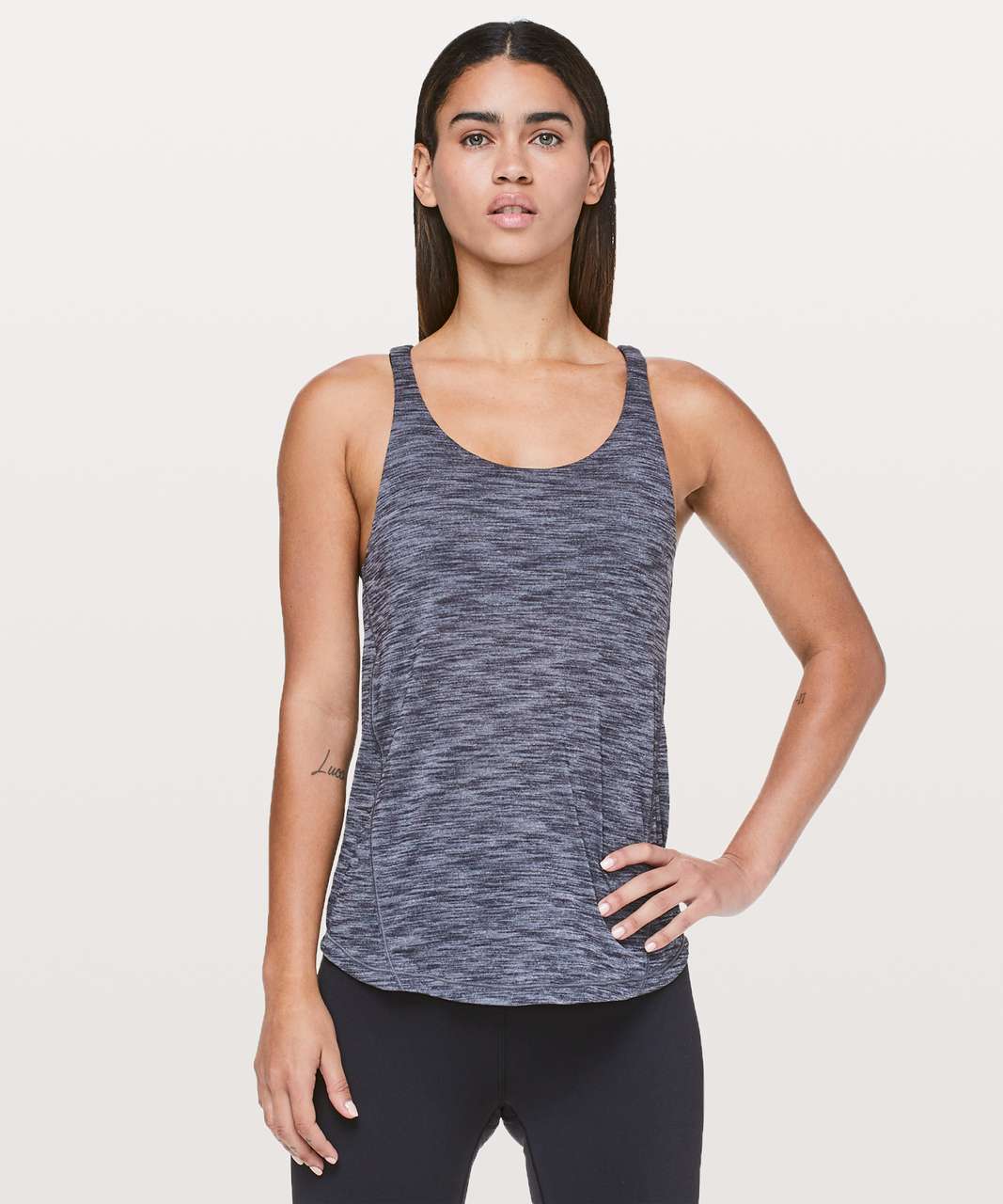 Lululemon Moment To Movement 2-In-1 Tank - Heathered Black / Black ...