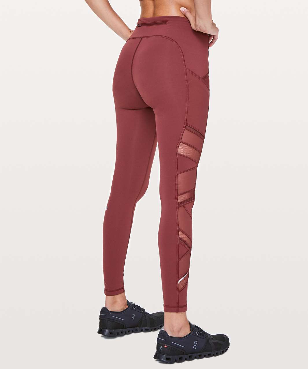 New Lululemon Speed Up Tight Azurite Poppy Coral Women's Side Pockets 6  Leggings