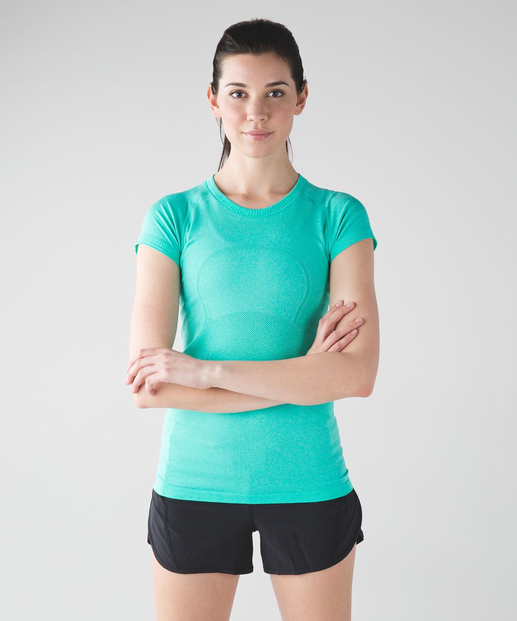 Lululemon Swiftly Tech Short Sleeve Crew - Heathered Bali Breeze