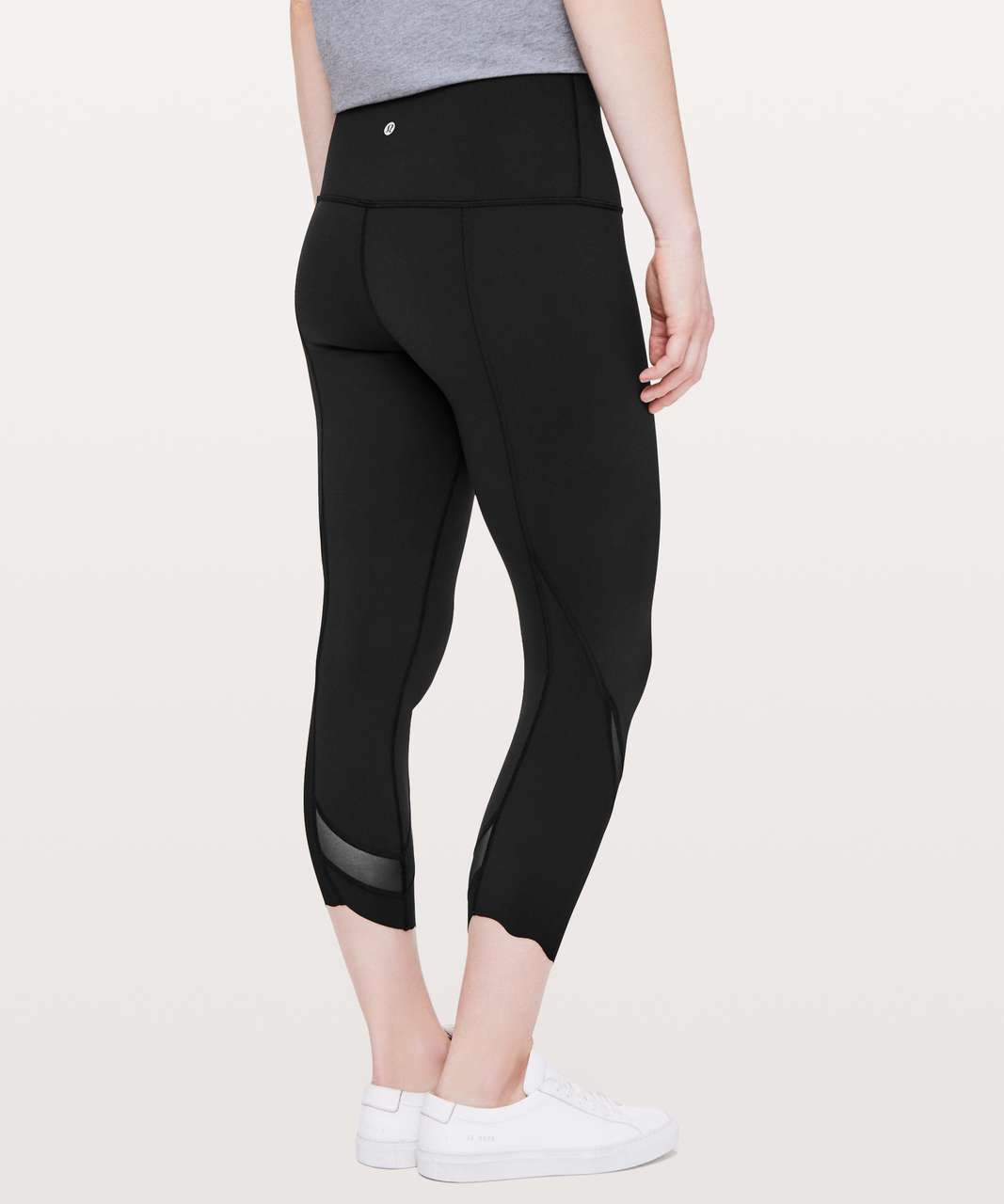 Lululemon Wunder Under Crop II (Special Edition) *Scallop 23 - Black  (First Release) - lulu fanatics