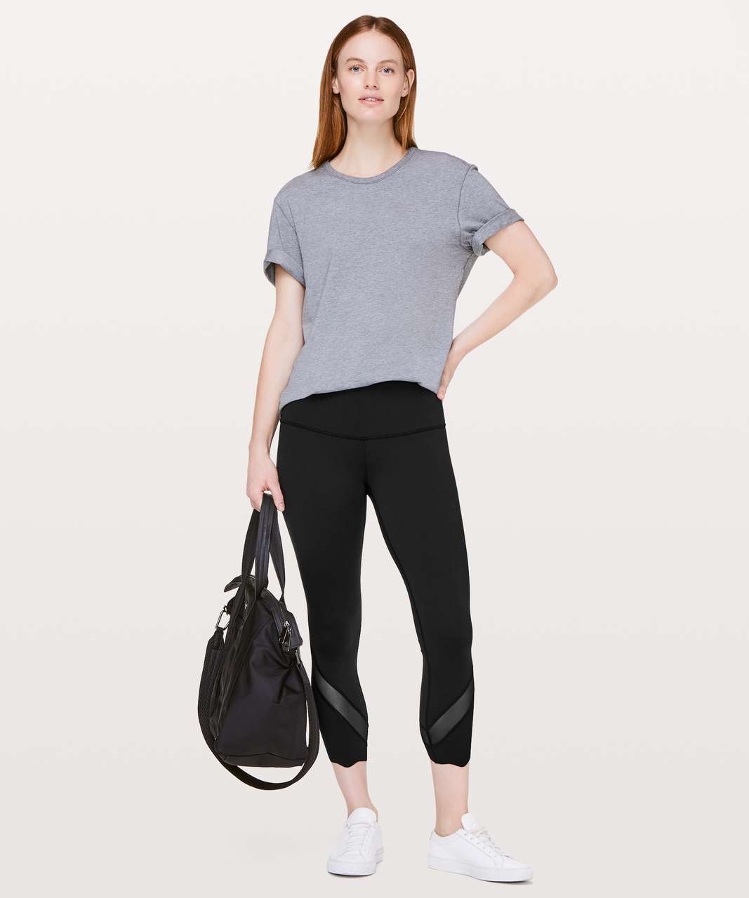 Lululemon Wunder Under Crop II (Special Edition) *Scallop 23" - Black