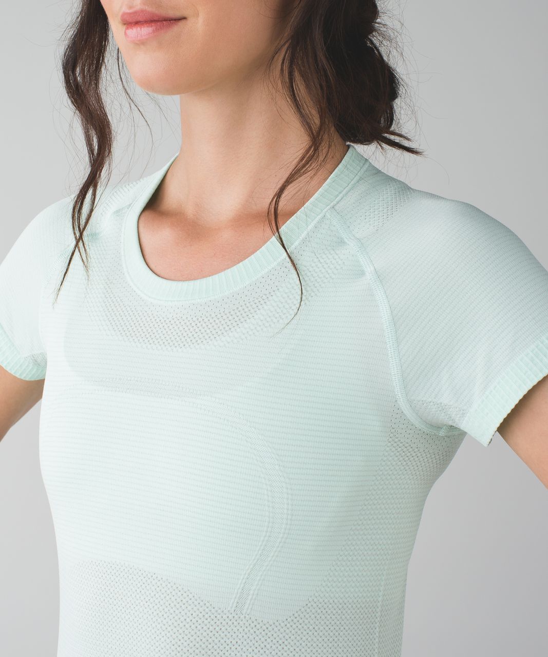 Lululemon Swiftly Tech Short Sleeve Crew - Heathered Sea Mist