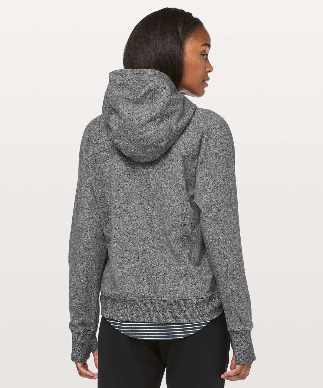 New - Size 6 lululemon Scuba Hoodie - heathered speckled black