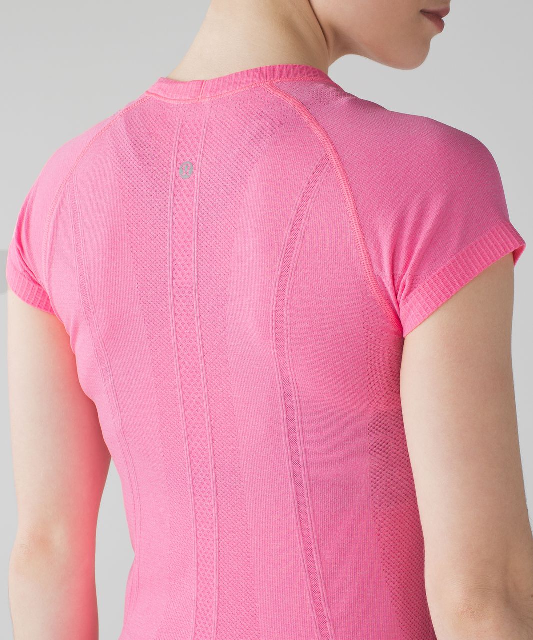 Lululemon Swiftly Tech Short Sleeve Crew - Heathered Neon Pink