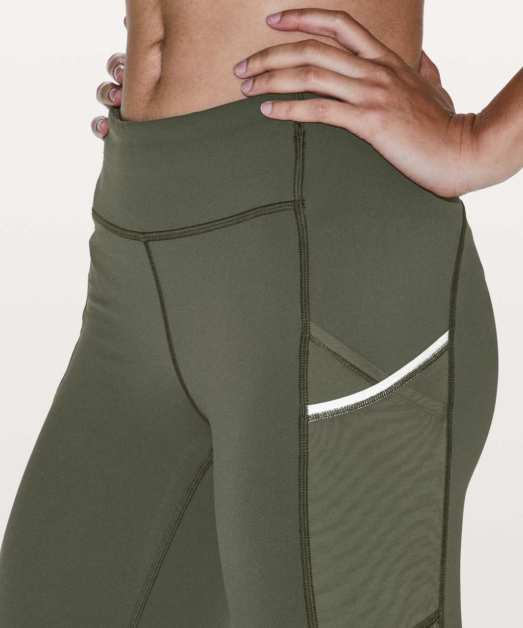 Lululemon Speed Up Crop *High Mesh 21 - Camo Green - lulu fanatics