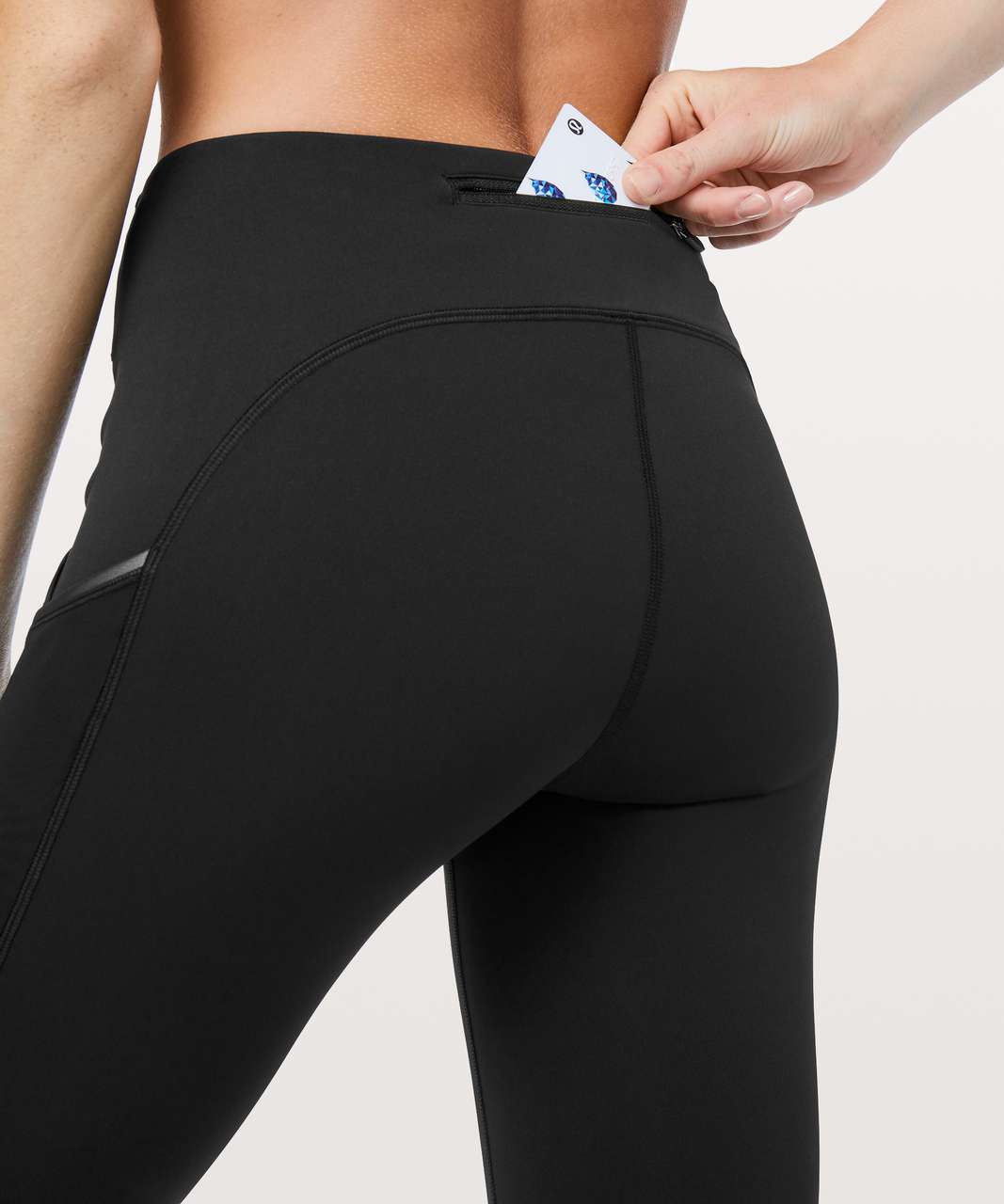 Lululemon Speed Up Crop *Mesh 21 - Black - lulu fanatics