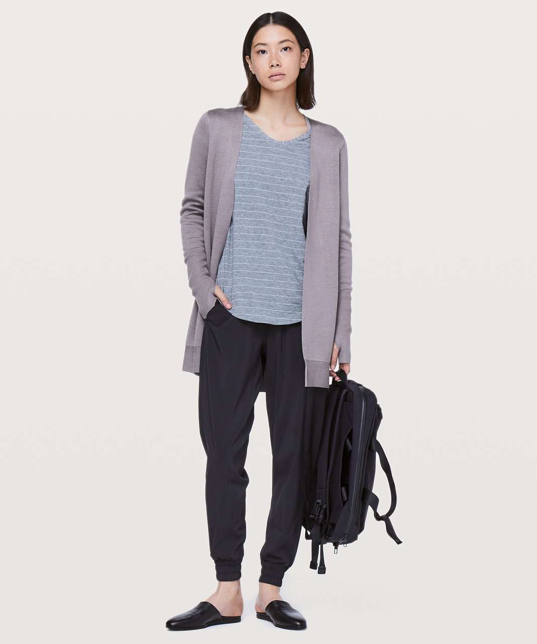 Lululemon City Street Cardigan - Mystique / Heathered Mystique