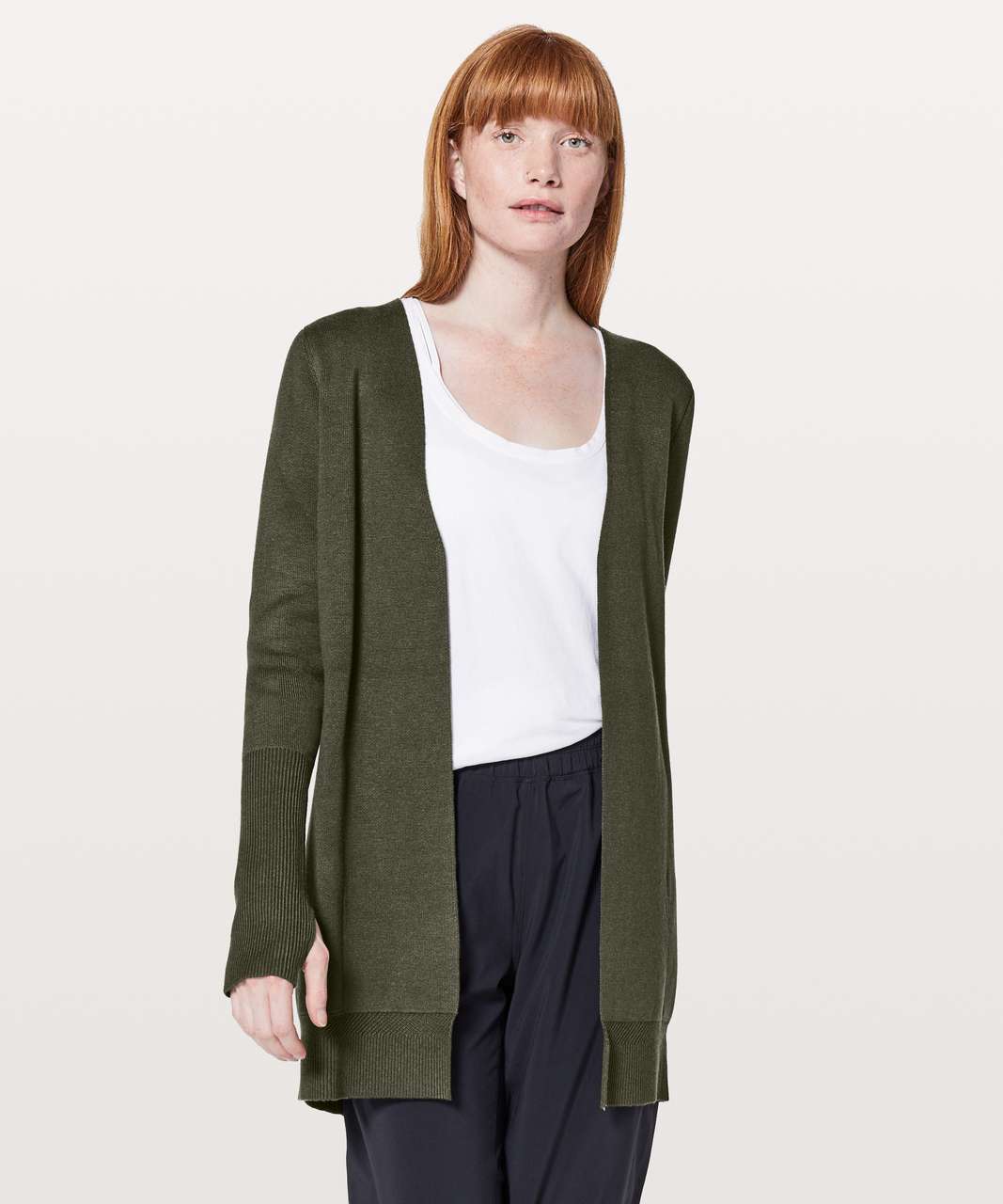 Lululemon City Street Cardigan - Camo Green / Heathered Camo Green