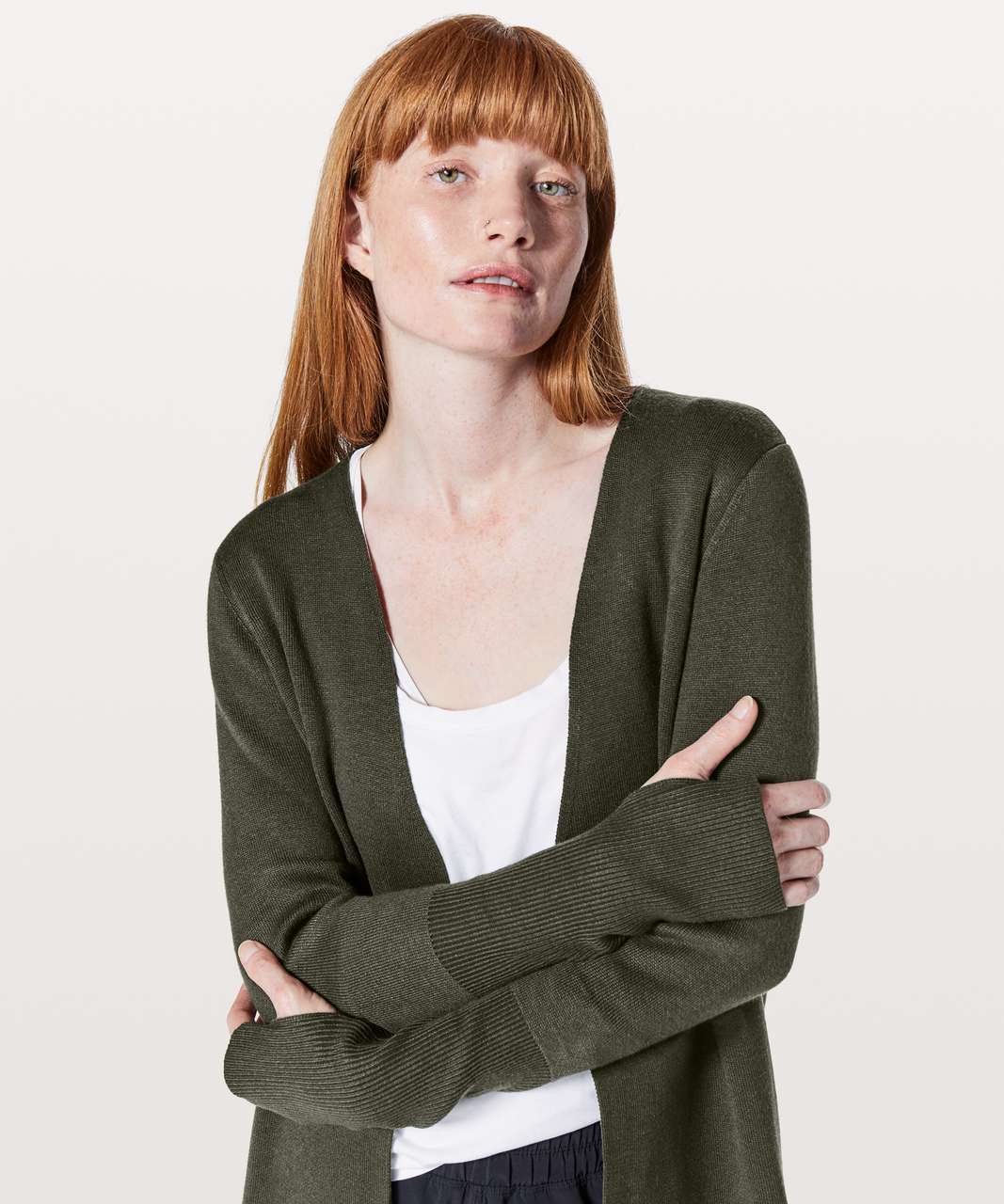 Lululemon City Street Cardigan - Camo Green / Heathered Camo Green