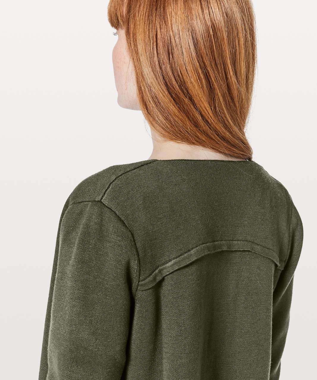 Lululemon City Street Cardigan - Camo Green / Heathered Camo Green