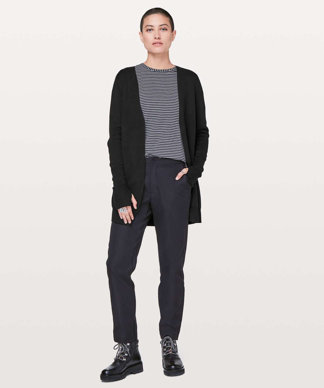 Lululemon City Street Cardigan - Black / Heathered Black