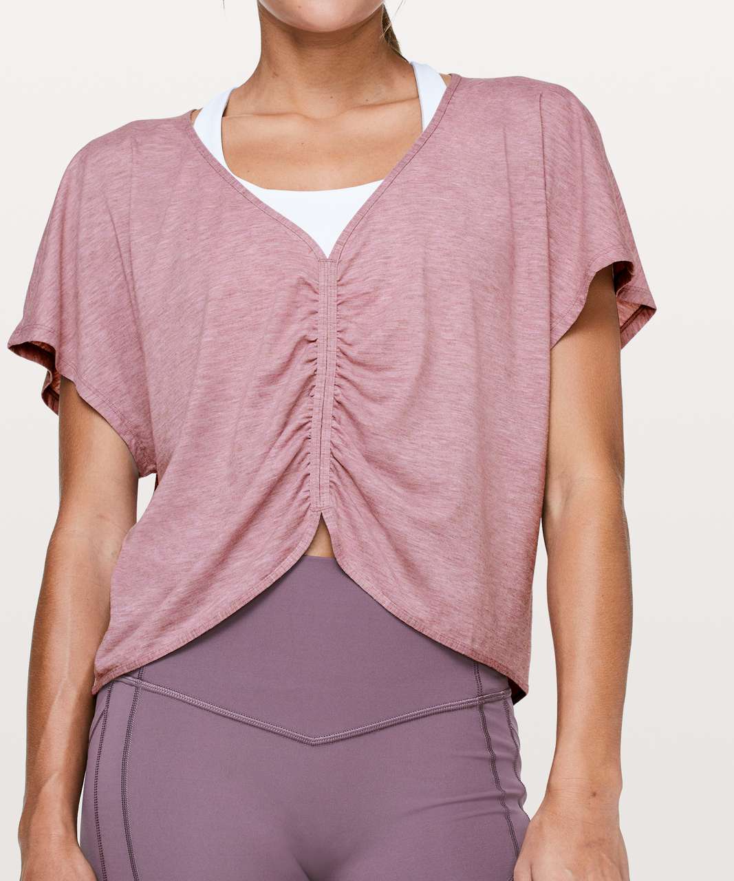 Lululemon Cruise The Circuits Short Sleeve - Heathered Vintage Mauve