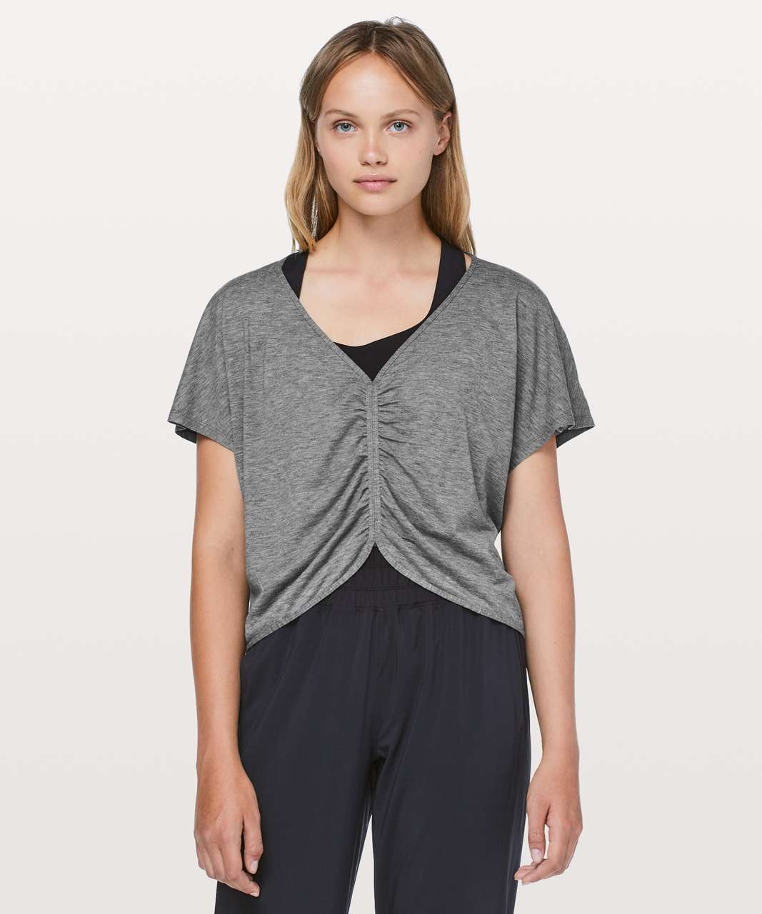 Lululemon Cruise The Circuits Short Sleeve - Heathered Black