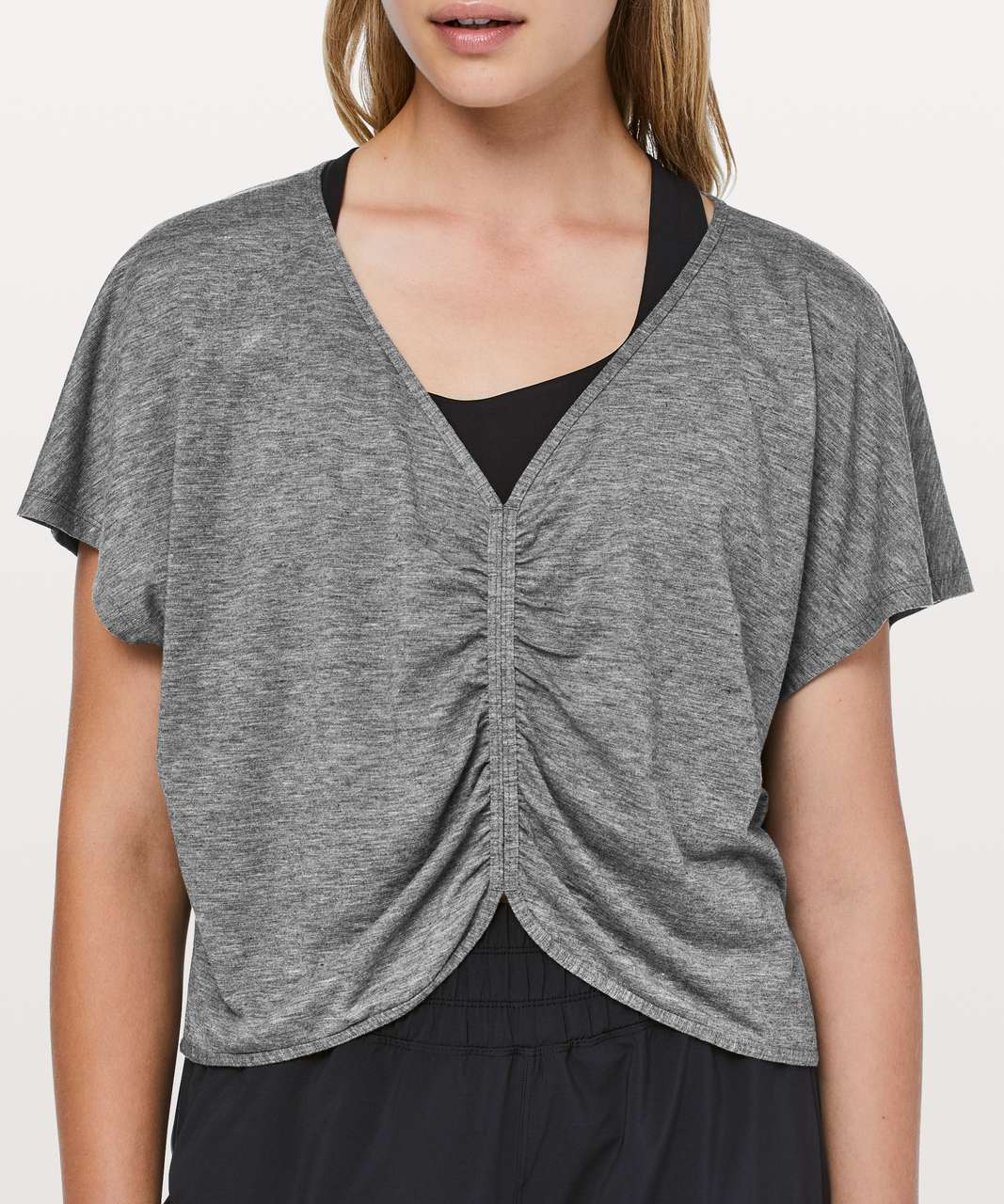 Lululemon Cruise The Circuits Short Sleeve - Heathered Black