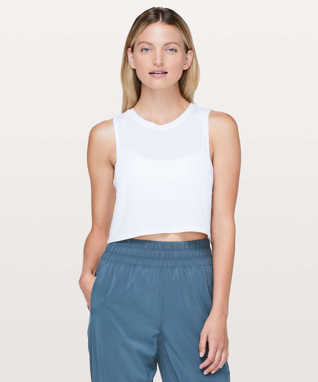 Lululemon Muscle Love Crop Tank *Tencel - White