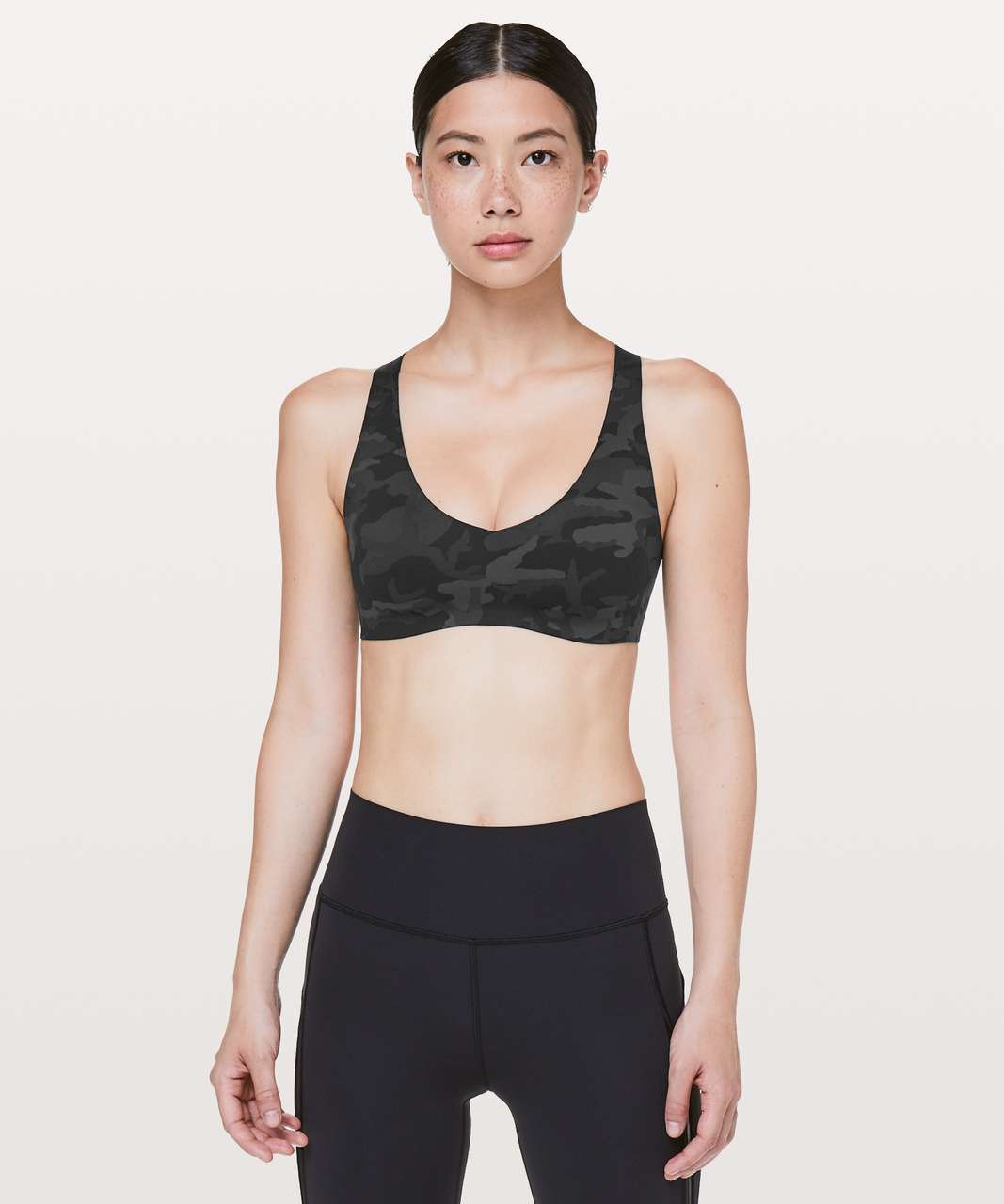 Lululemon Light Strides Bra - Incognito Camo Multi Grey - lulu