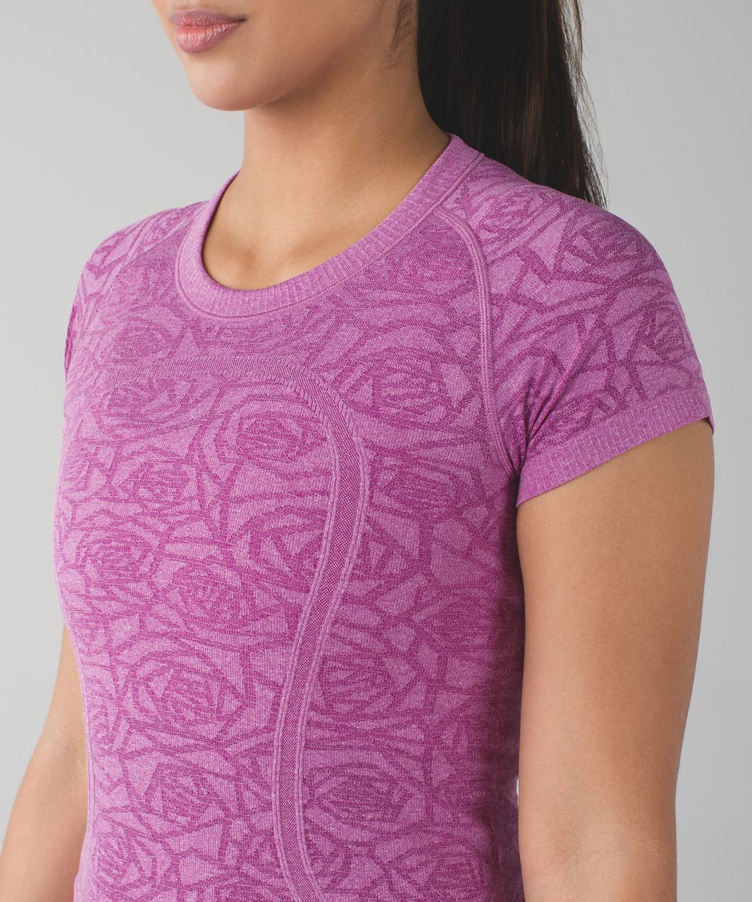 Lululemon Swiftly Tech Short Sleeve Crew - Heathered Regal Plum