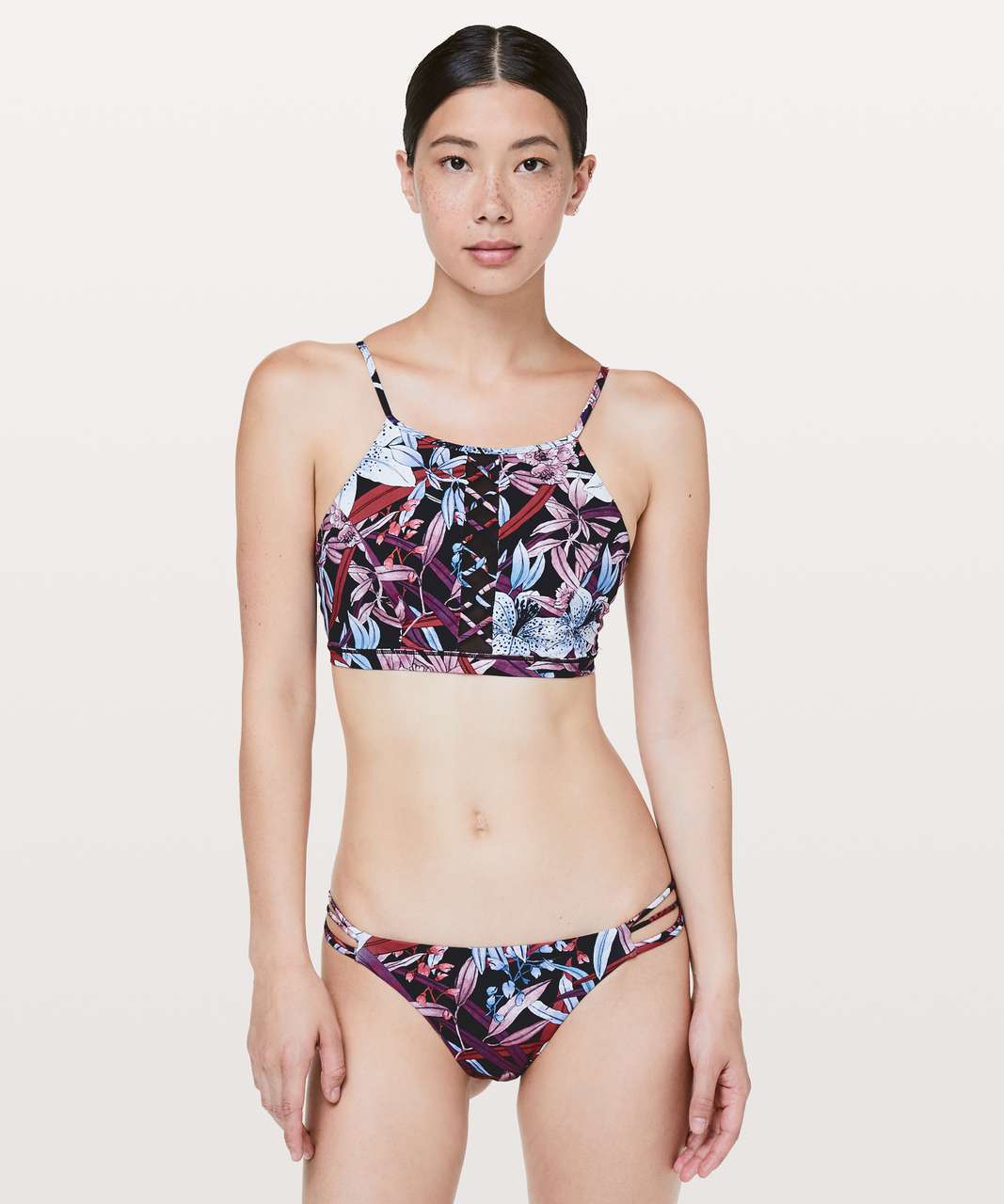 Lululemon Shoreline Top - Lush Lillies Multi / Black