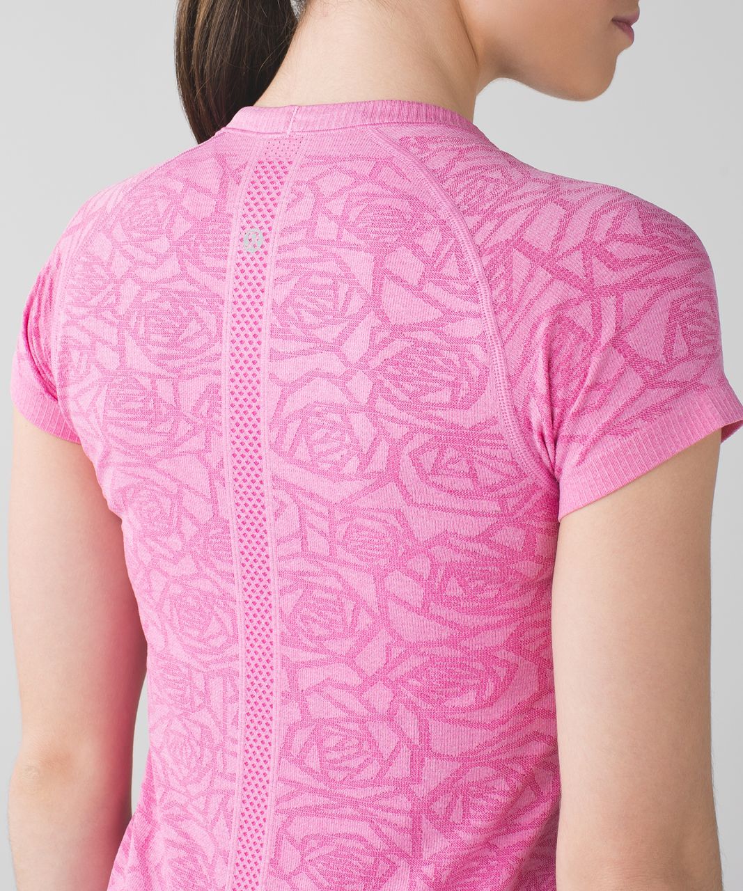 Lululemon Swiftly Tech Short Sleeve Crew Heathered Pink Paradise Lulu Fanatics