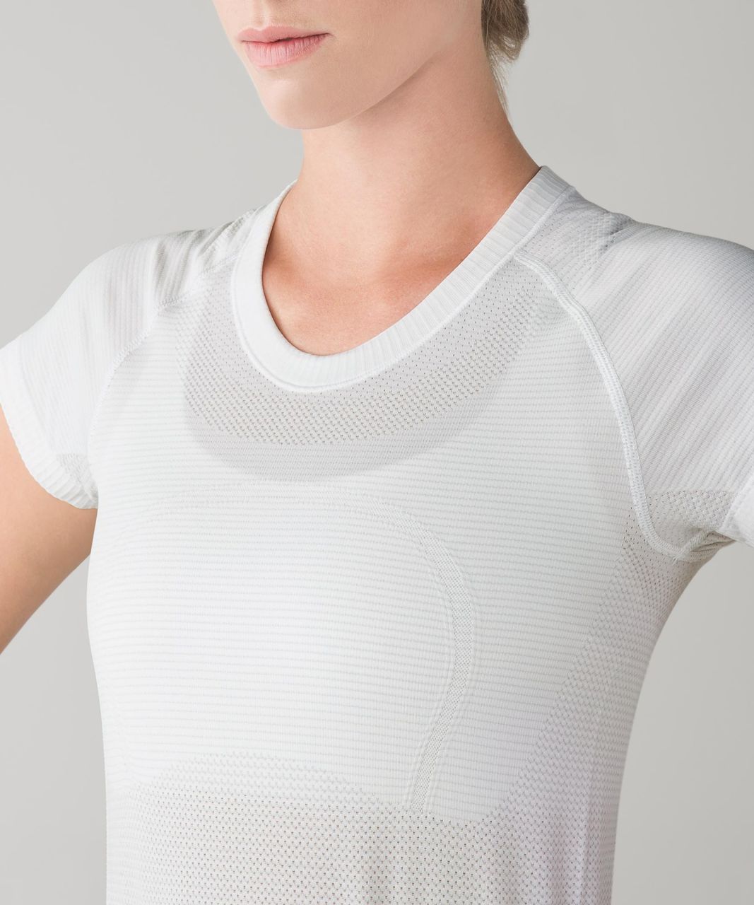 Lululemon Swiftly Tech Short Sleeve Crew - Heathered White