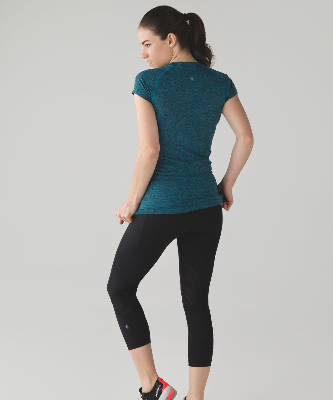 Lululemon Swiftly Tech Short Sleeve Crew - Heathered Kayak Blue